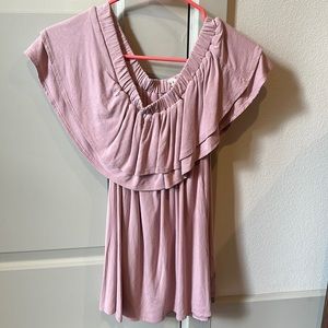 Gently worn scalloped off the shoulder - very soft